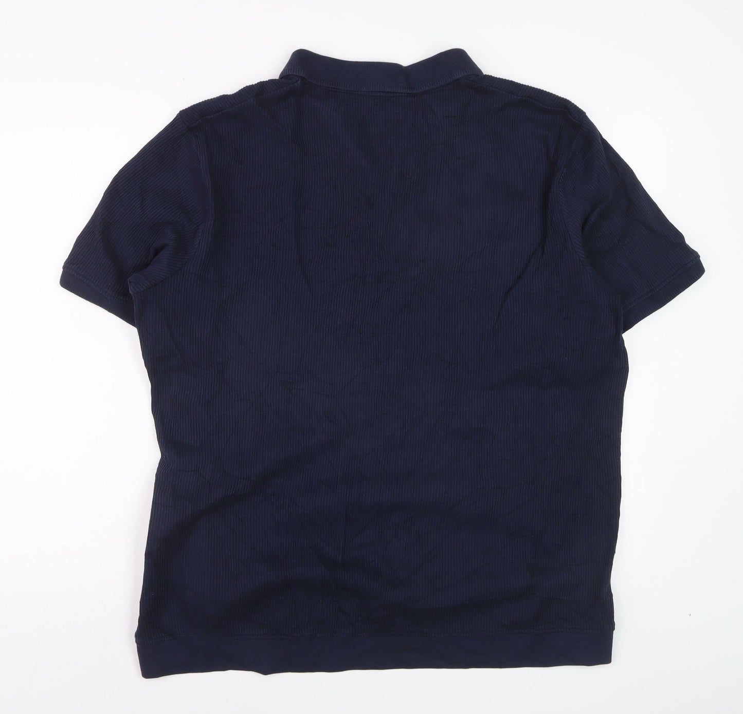 Marks and Spencer Men's Blue 2XL Regular Fit Cotton Polo Shirt