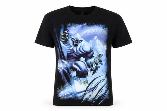 Disney Parks Women Black Yeti Graphic T-Shirt Small Casual Fit