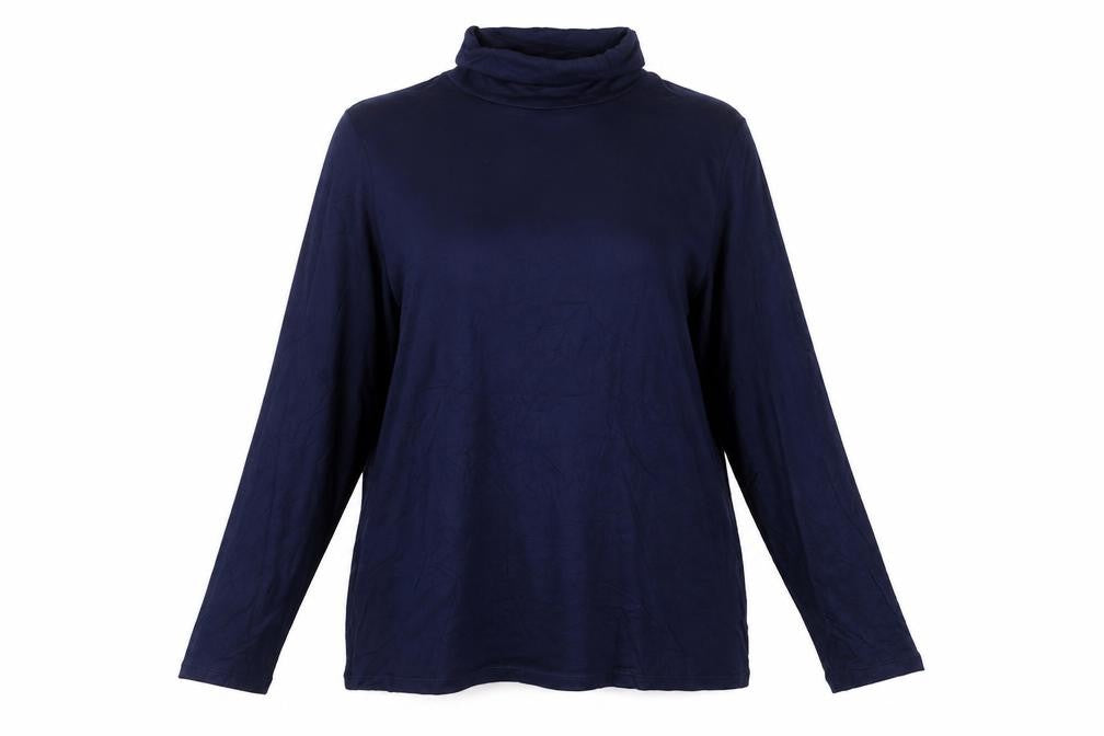 Marks & Spencer Women Blue Roll Neck Long Sleeve Pullover Jumper Size 24
