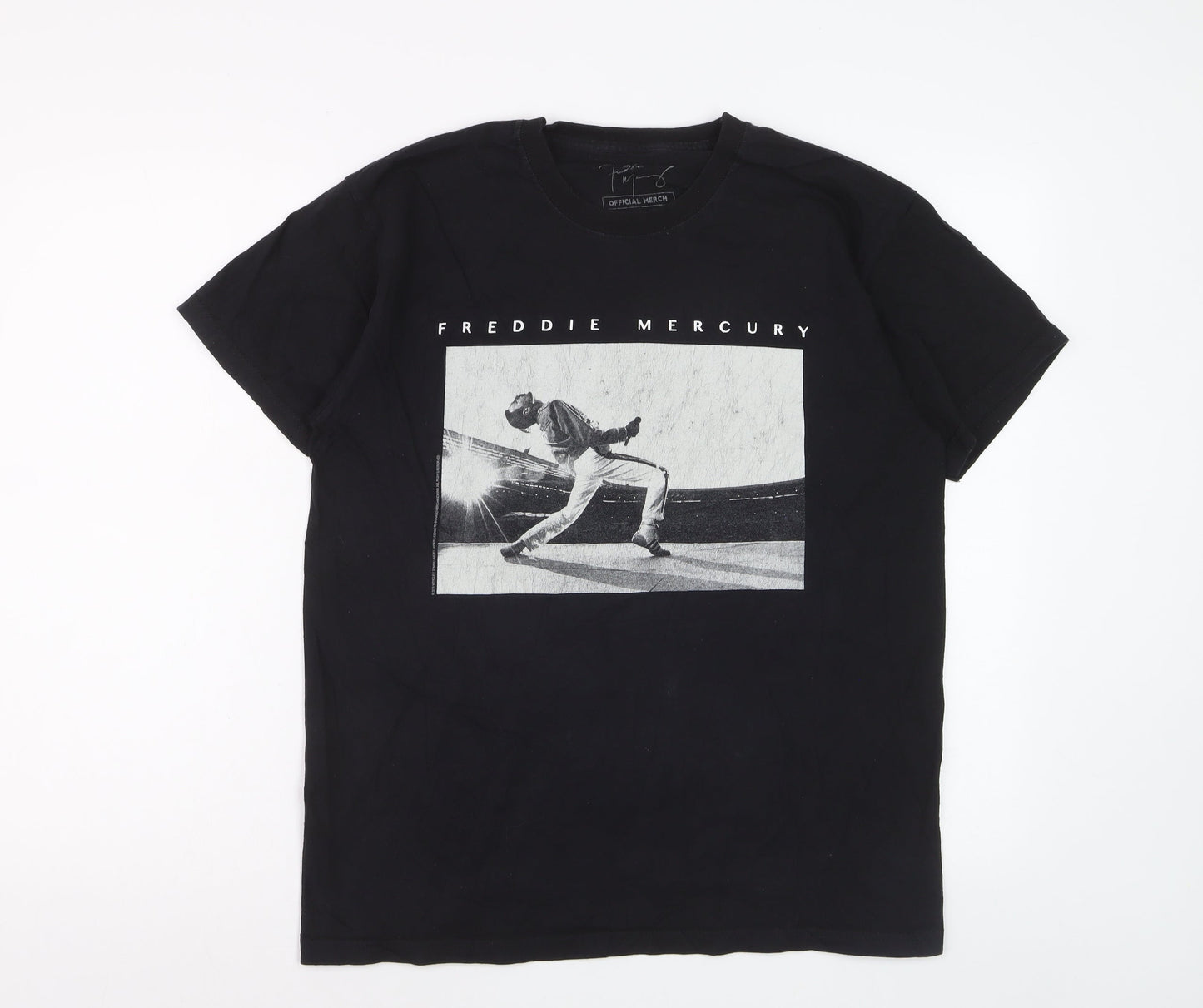 Freddie Mercury Official Merch Black Cotton Men's Medium Graphic T-Shirt
