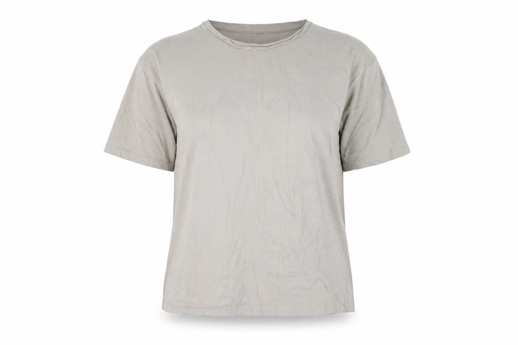 NA-KD Reborn Women’s Grey Cotton Basic T-Shirt XS