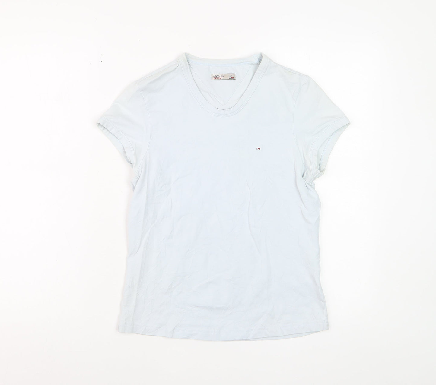 Tommy Hilfiger Women’s Blue Basic Cotton V-Neck T-Shirt M