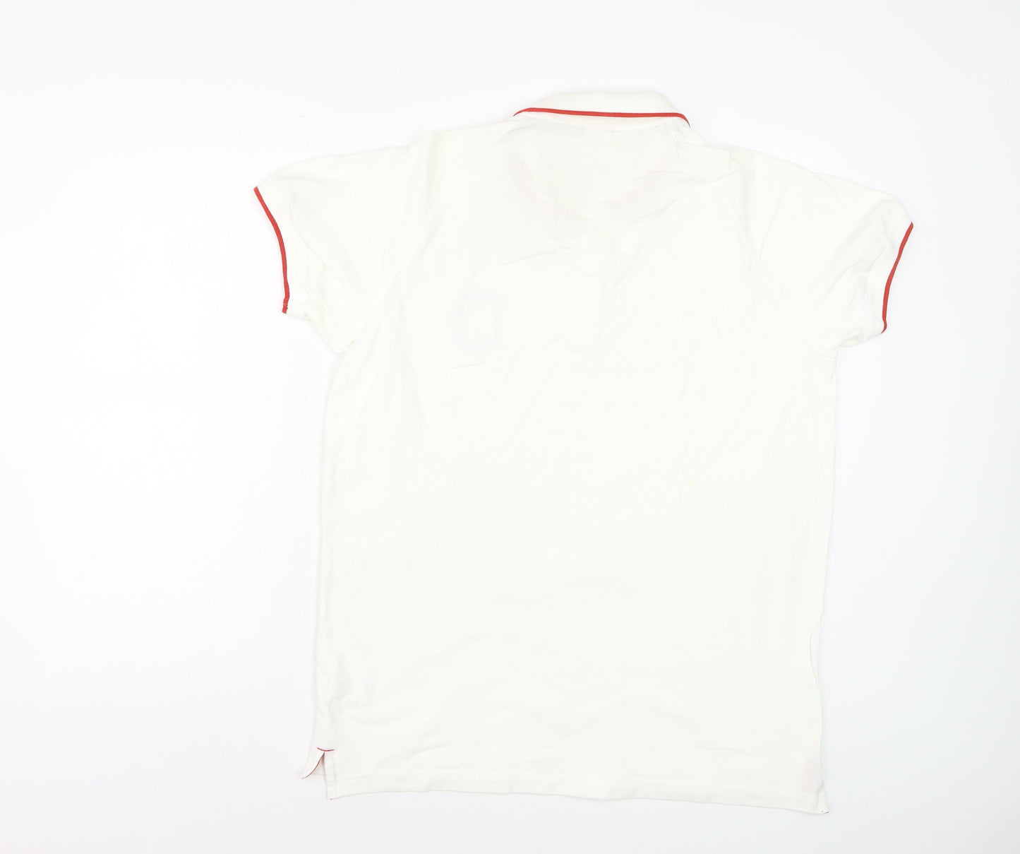 Team GB Men's Ivory Cotton Polo Shirt L Sports Collared Top