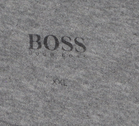 Hugo Boss Men's Grey 2XL Crew Neck Cotton T-Shirt