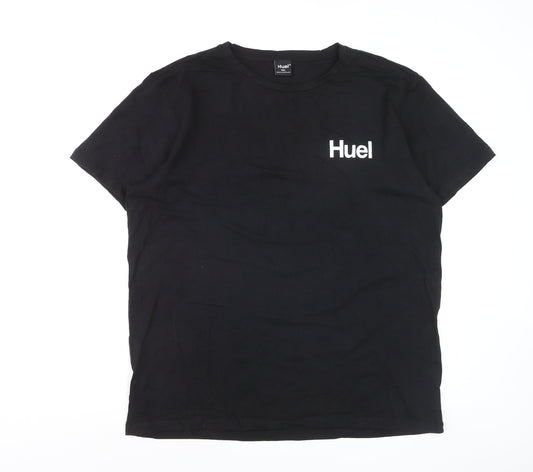 Huel Men’s Black Cotton Stretch Crew Neck T-Shirt XXL