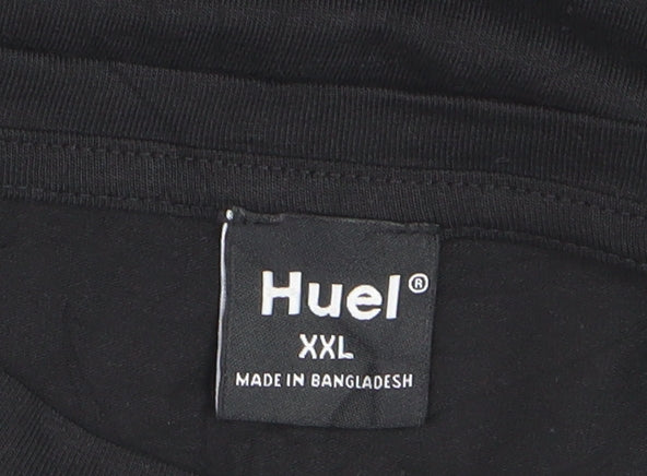 Huel Men’s Black Cotton Stretch Crew Neck T-Shirt XXL