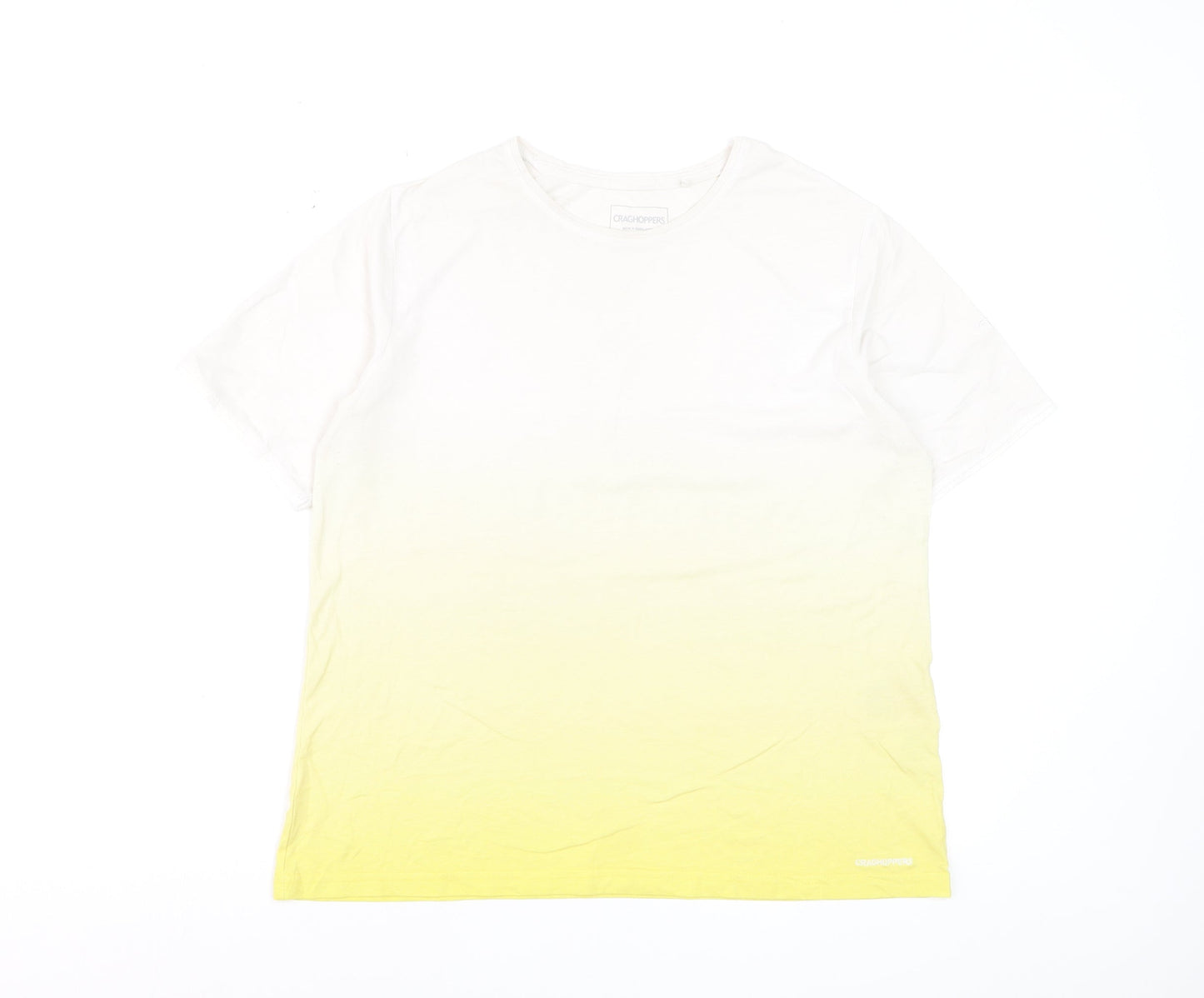 Craghoppers Women's Yellow Ombre Short Sleeve T-Shirt UK 14