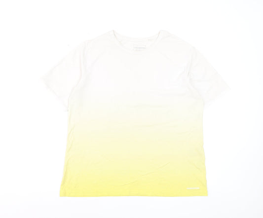 Craghoppers Women's Yellow Ombre Short Sleeve T-Shirt UK 14
