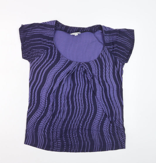 Calvin Klein Women's Purple Cotton Short Sleeve Jersey T-Shirt M