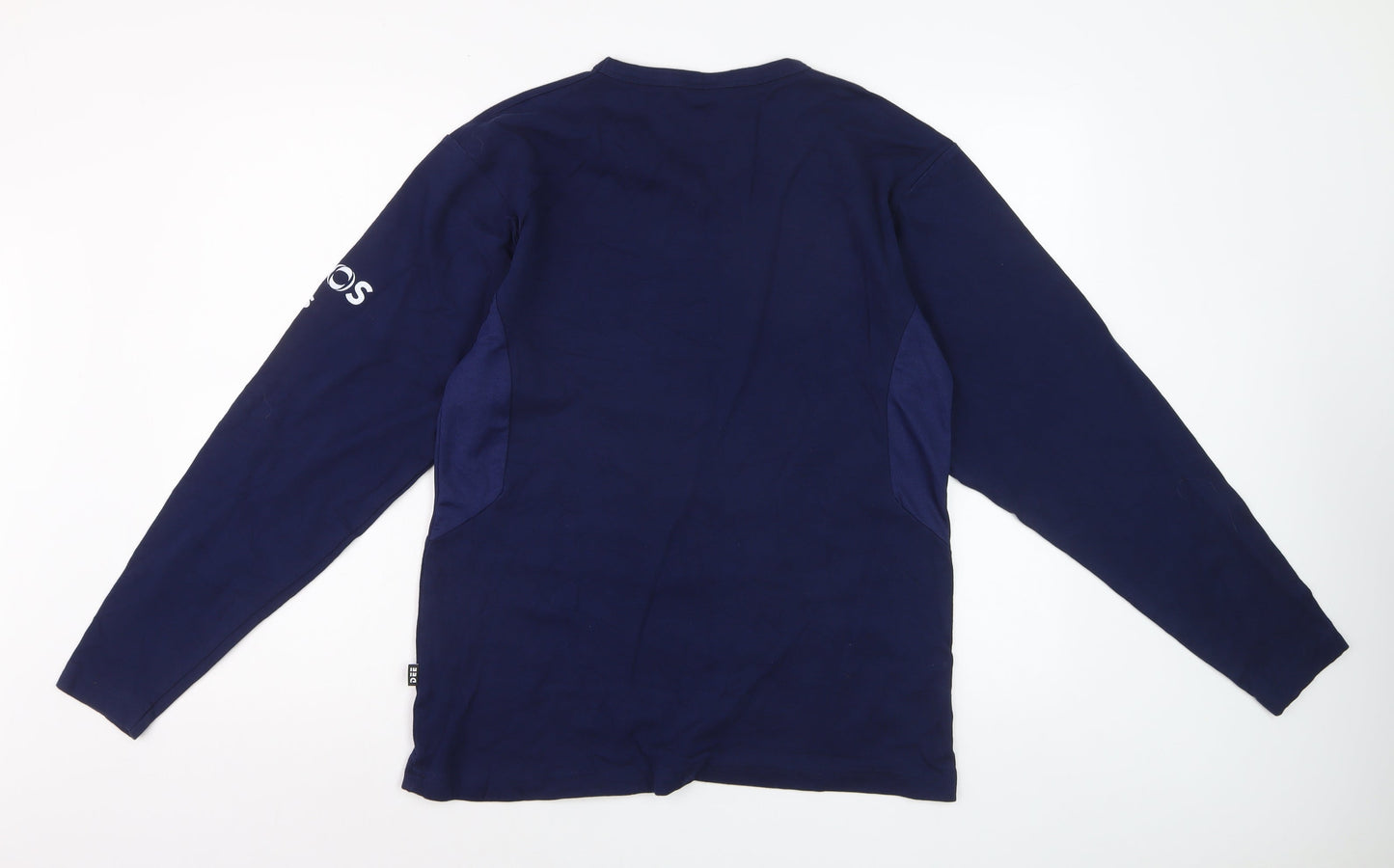 DEE Sportswear Men Blue Long Sleeve V-Neck Sports T-Shirt L