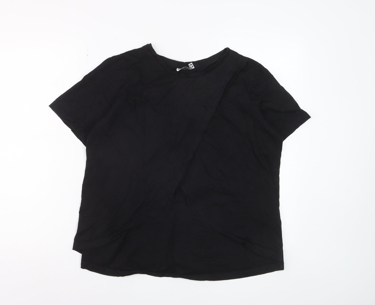 ASOS DESIGN Women’s Black UK 10 Short Sleeve Basic T-Shirt Cotton Top