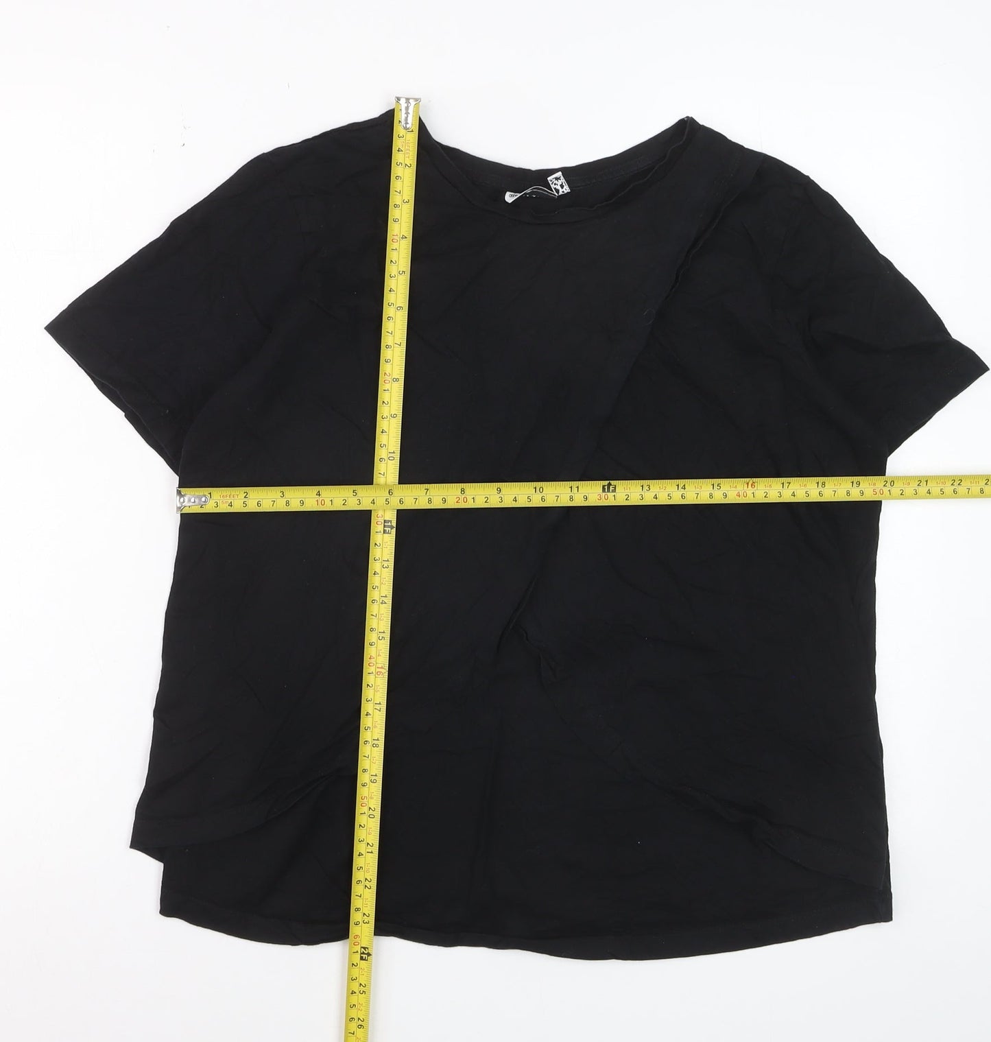 ASOS DESIGN Women’s Black UK 10 Short Sleeve Basic T-Shirt Cotton Top