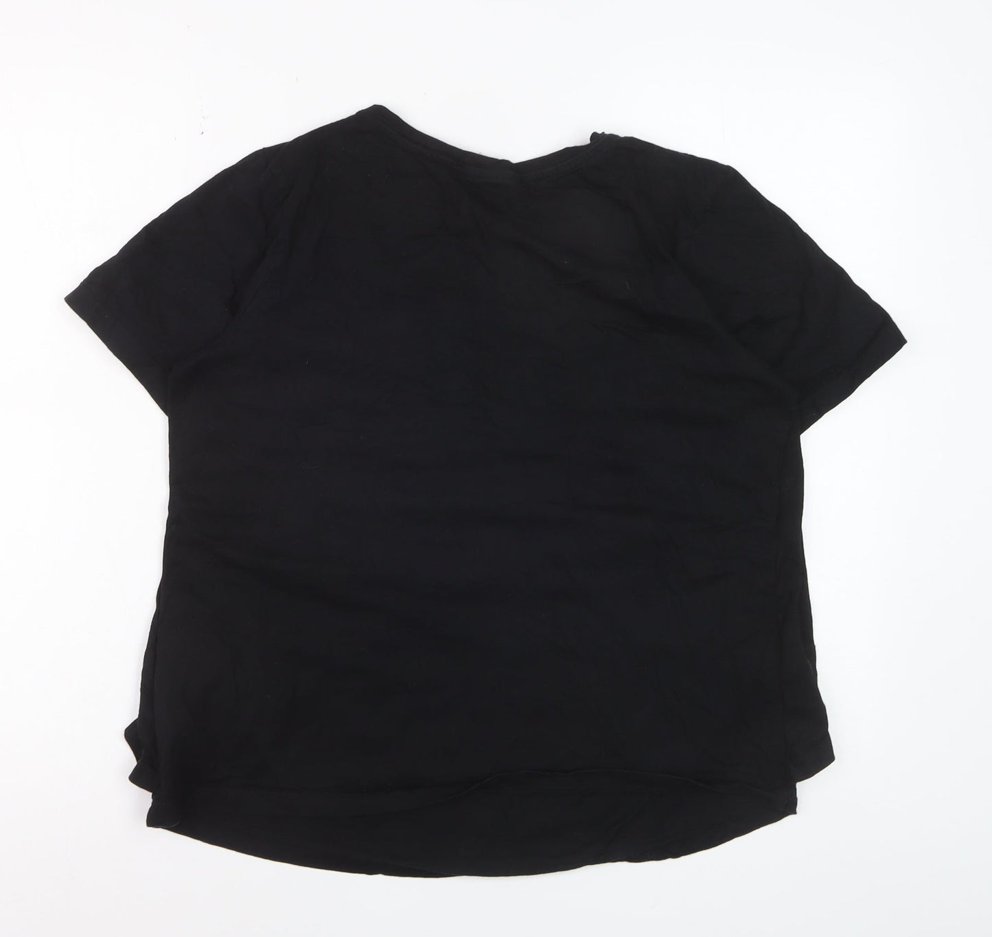 ASOS DESIGN Women’s Black UK 10 Short Sleeve Basic T-Shirt Cotton Top