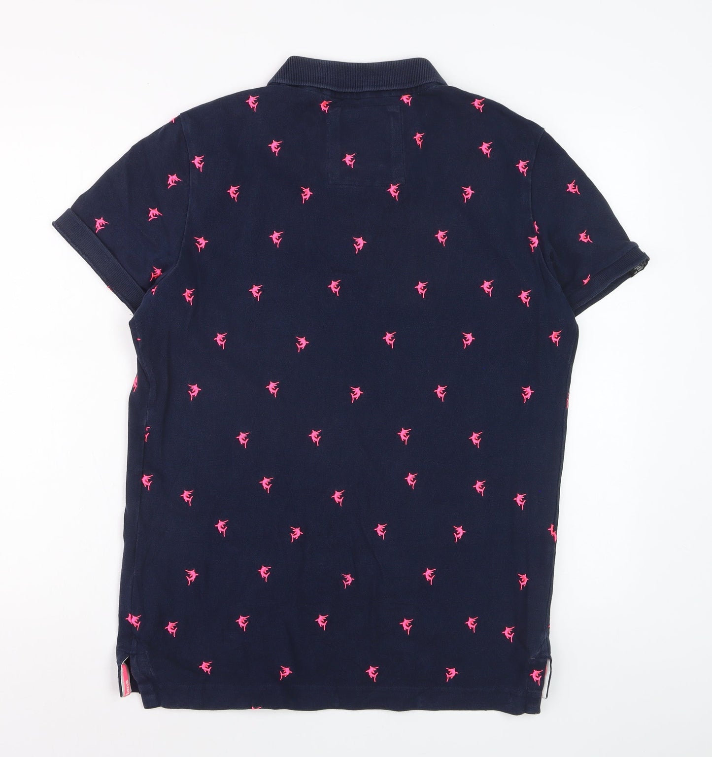 Superdry Men's Blue Embroidered Animal Polo Shirt Size L