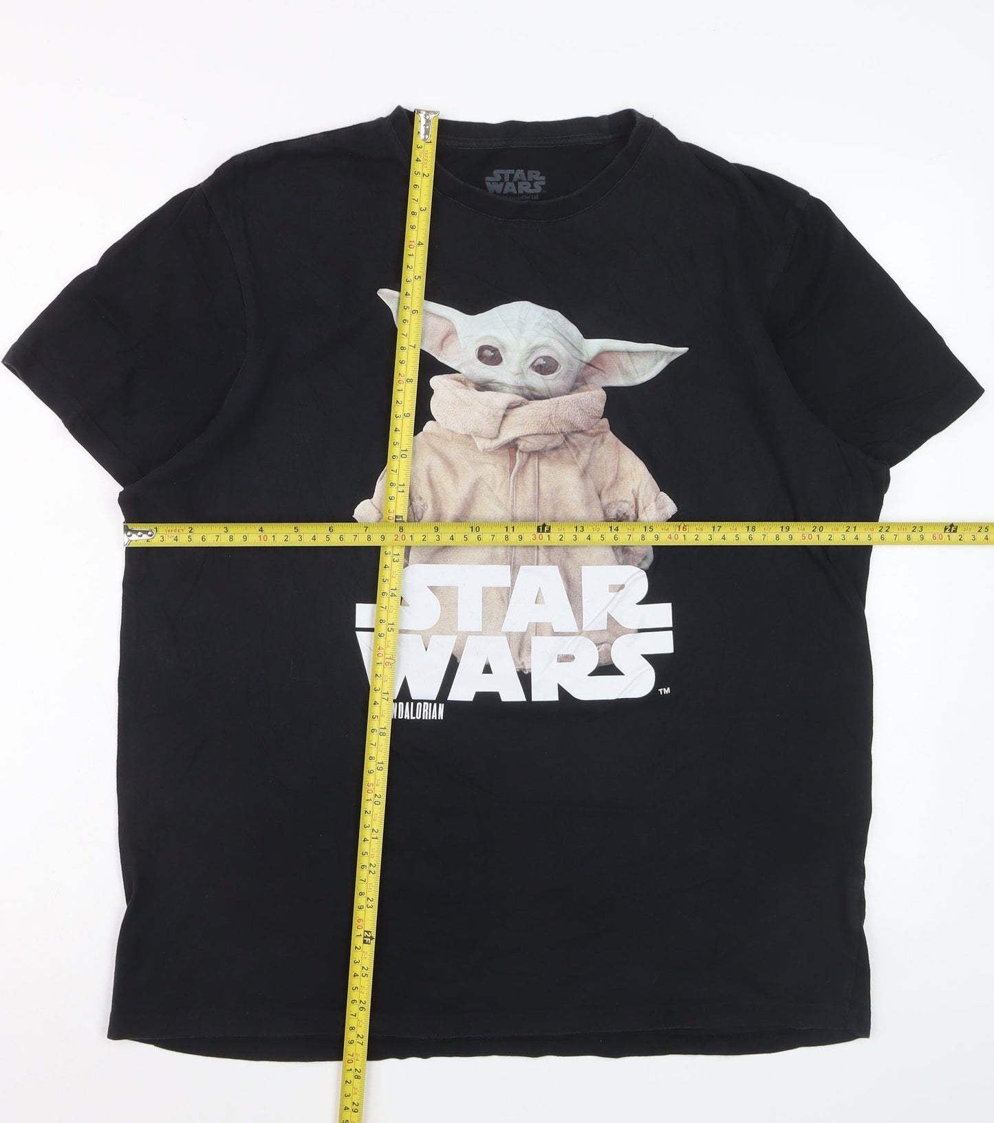 Primark Star Wars Mandalorian Black 2XL Men's T-Shirt Grogu Design