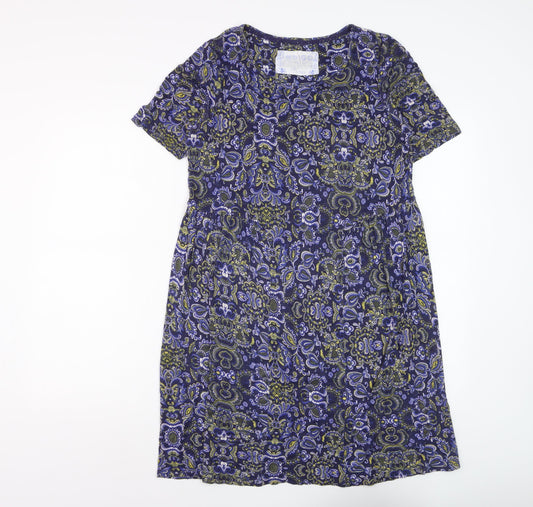 Marks and Spencer Women’s Blue Paisley Shift Dress Size 12
