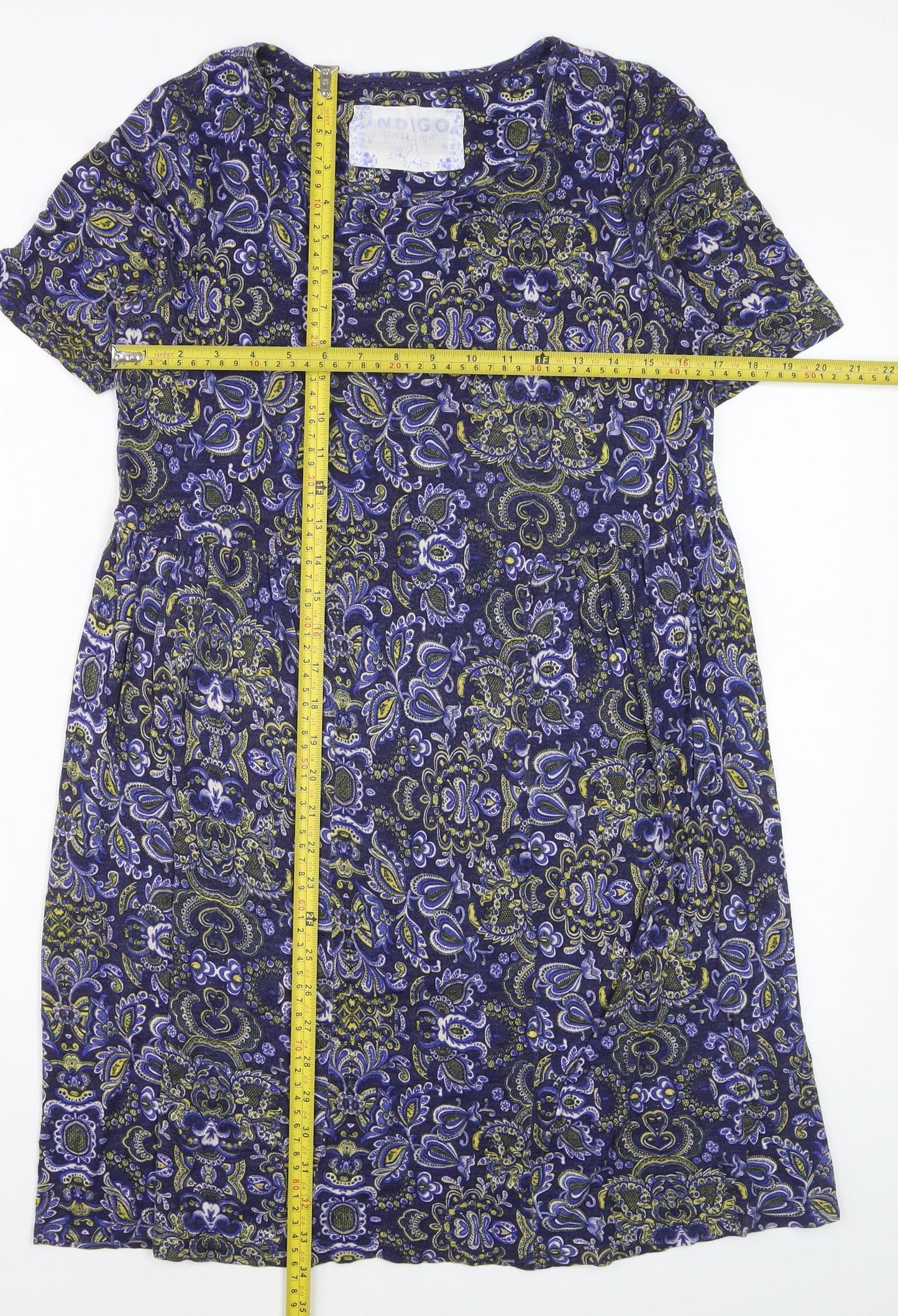 Marks and Spencer Women’s Blue Paisley Shift Dress Size 12