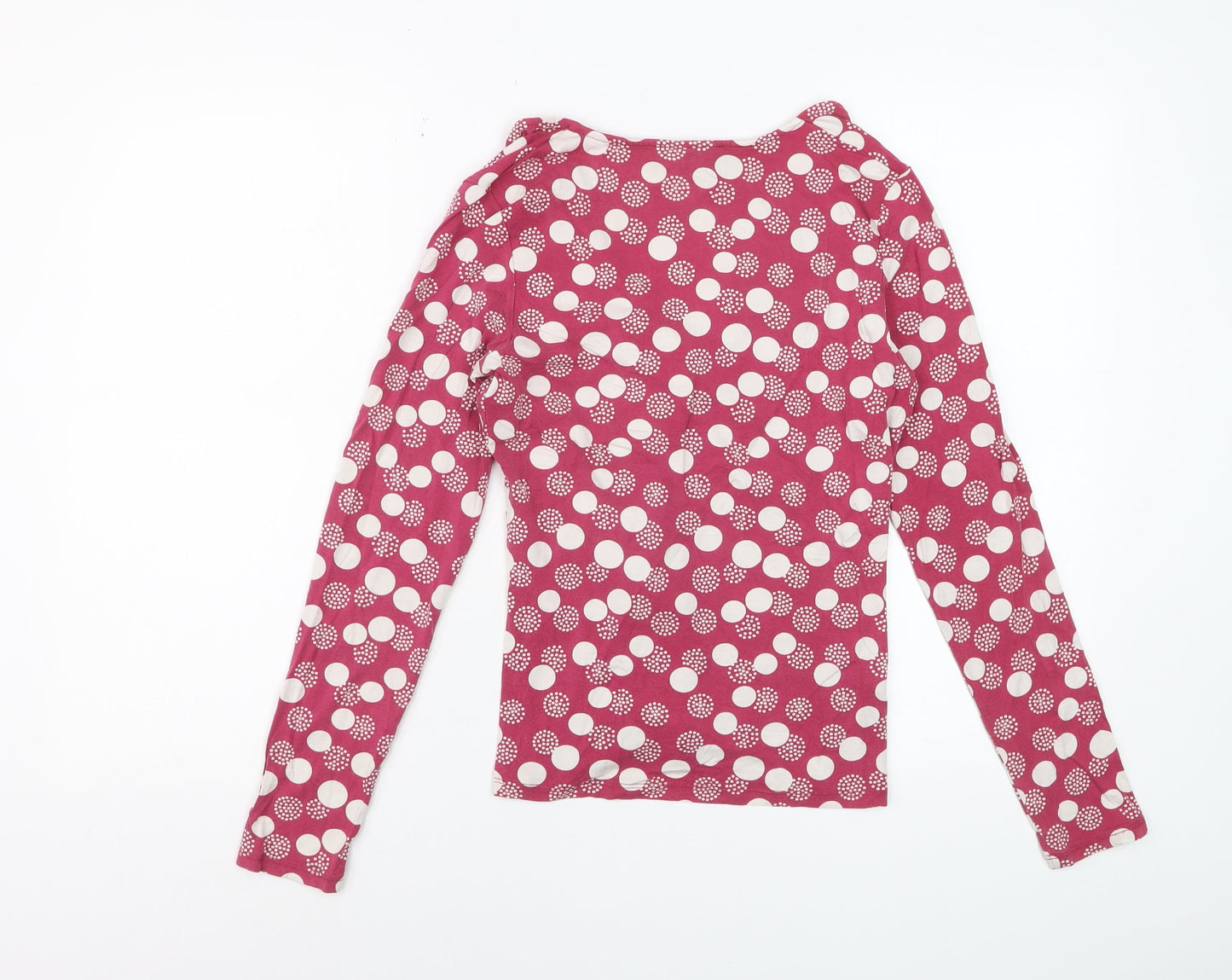 Laura Ashley Women’s Red Polka Dot V-Neck Long Sleeve Tunic Top Size 10