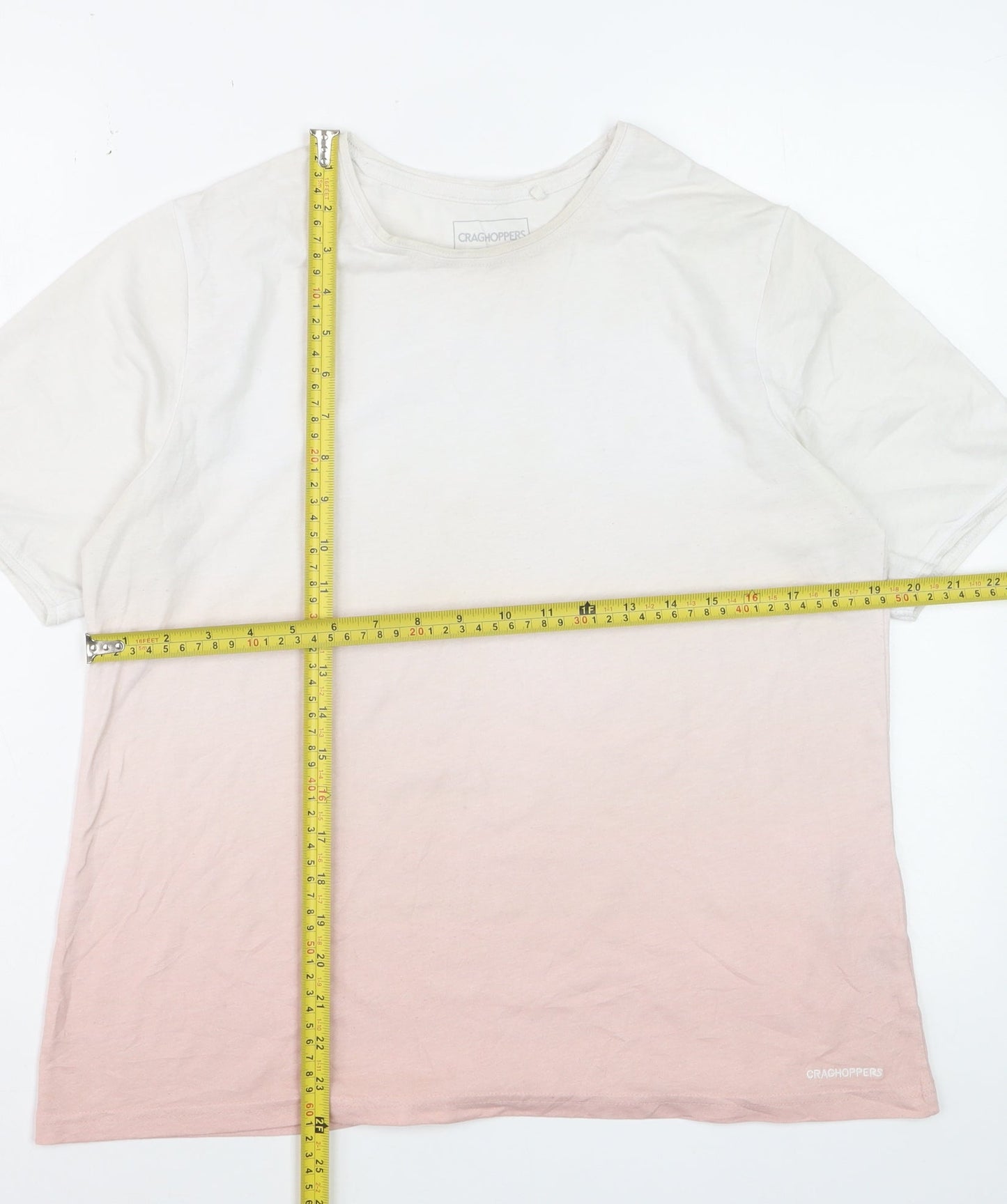 Craghoppers Women's Pink Ombré Short Sleeve T-Shirt Size 14