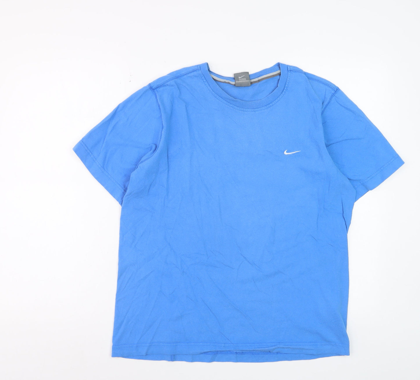 Nike Men’s Blue Crew Neck Cotton Short Sleeve T-Shirt Size M