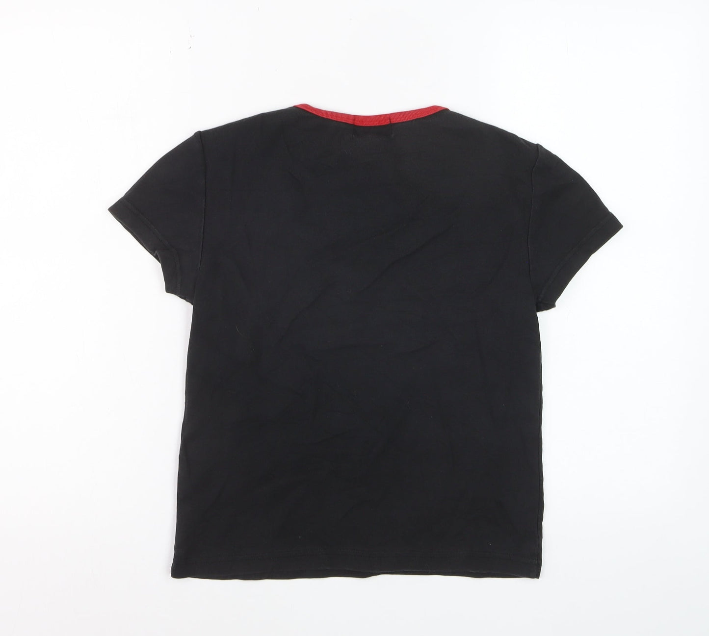 Ralph Lauren Polo Jeans Co Women's Black Ringer T-Shirt Size L