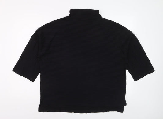 Prewornwholesale purple cropped slim fit active T-shirt with short sleeves and a high neckline.