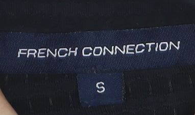 French Connection Women’s Black High Neck 3/4 Sleeve Blouse Size S
