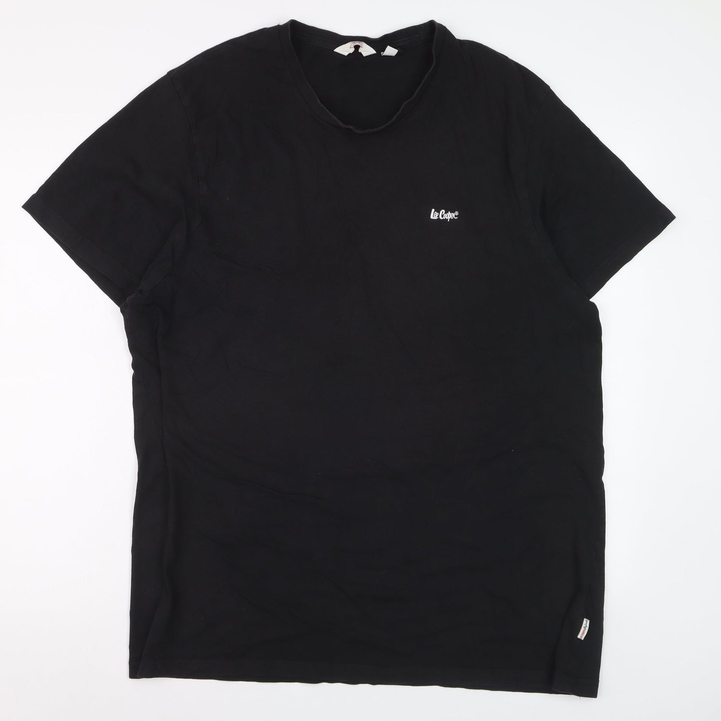 Lee Cooper Men's Black 3XL Crew Neck Cotton T-Shirt