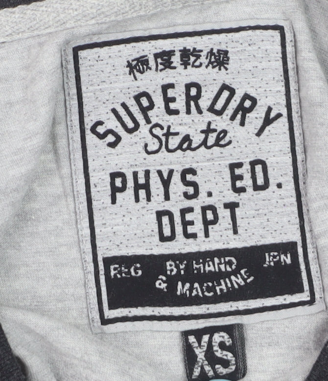 Superdry Womens Grey XS Slim Fit Graphic Cotton T-Shirt