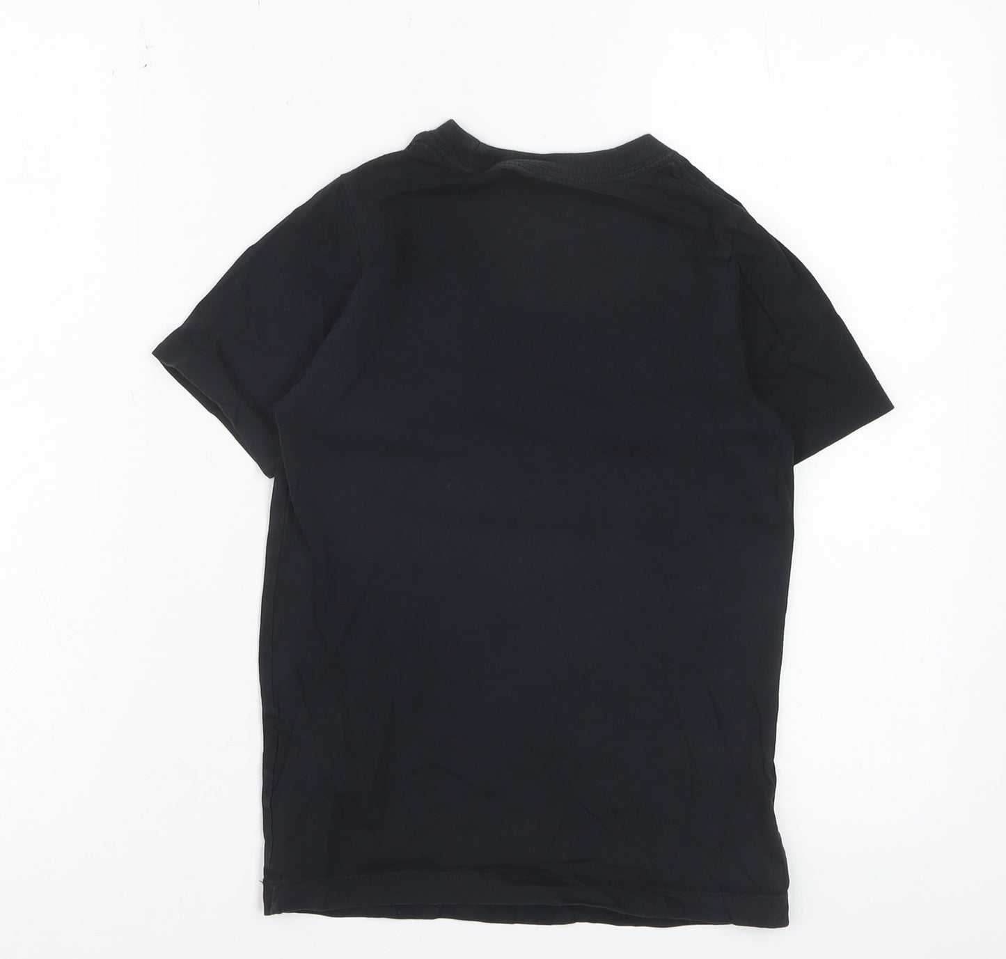 Nike Boys Black Graphic Logo T-Shirt 8-9 Years Short Sleeve Sports Tee