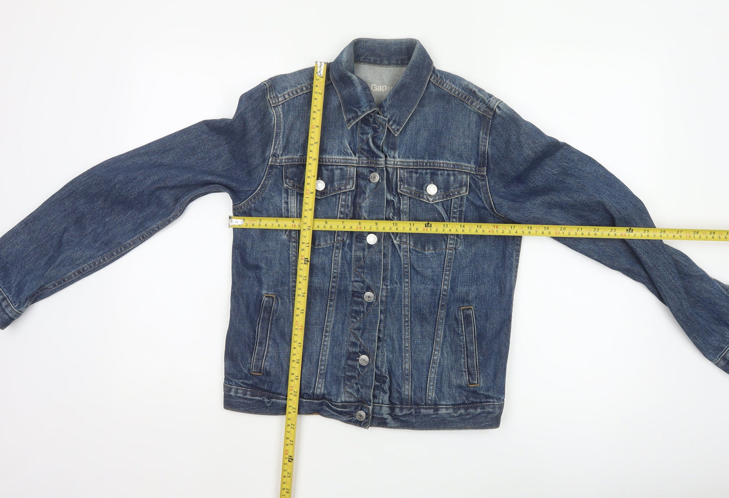 GAP Womens Blue Denim Basic Jacket Size S Regular Fit