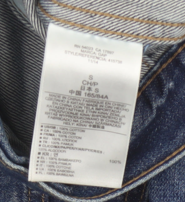 GAP Womens Blue Denim Basic Jacket Size S Regular Fit