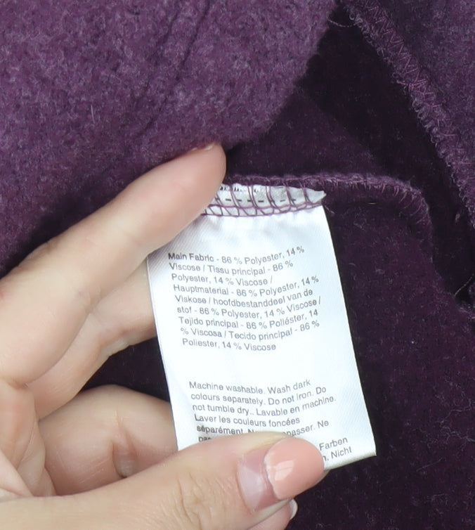 Regatta Women’s Purple Fleece Jacket Size 12 Full Zip Outdoor Wear
