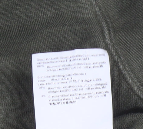 Hugo Boss Men's Green Pullover Sweatshirt S Crew Neck Logo Cotton