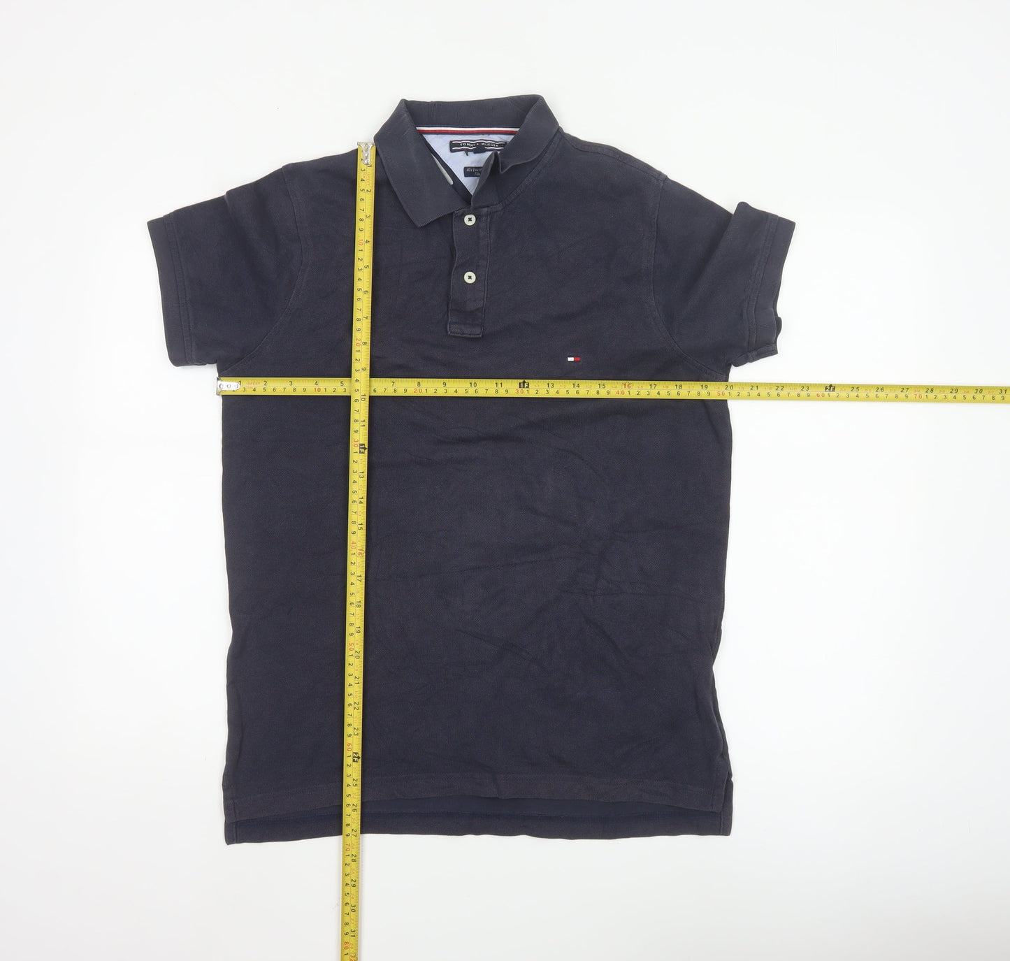 Tommy Hilfiger Men's Navy Blue Slim Fit Polo Shirt M