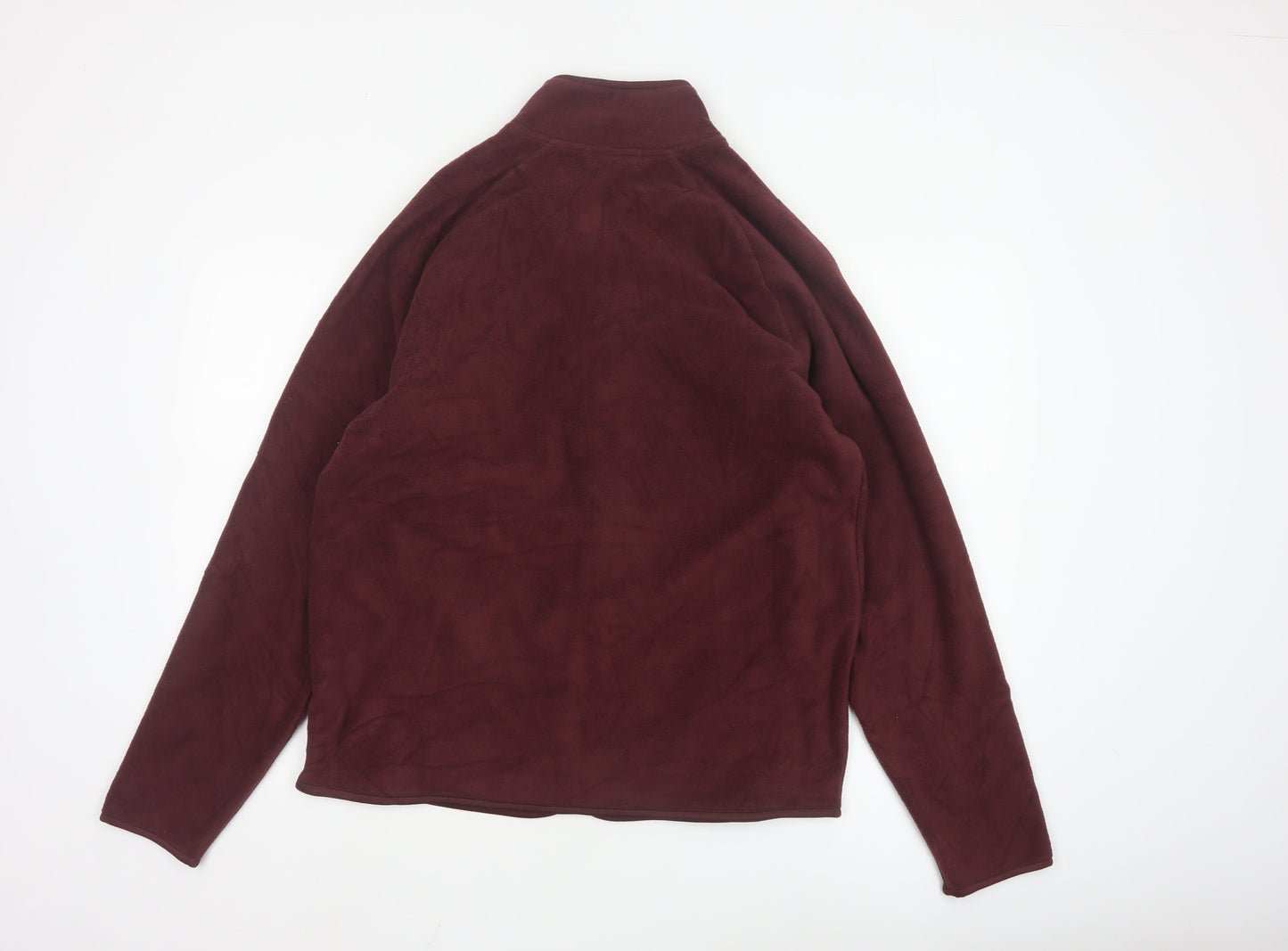 Marks and Spencer Men's Red Fleece Full Zip Jacket Size M