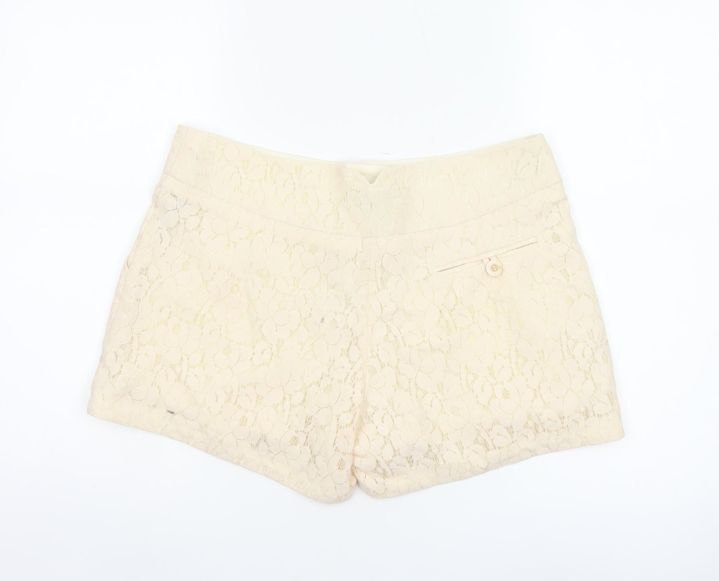 Warehouse Women’s Ivory Lace Chino Shorts Size 12