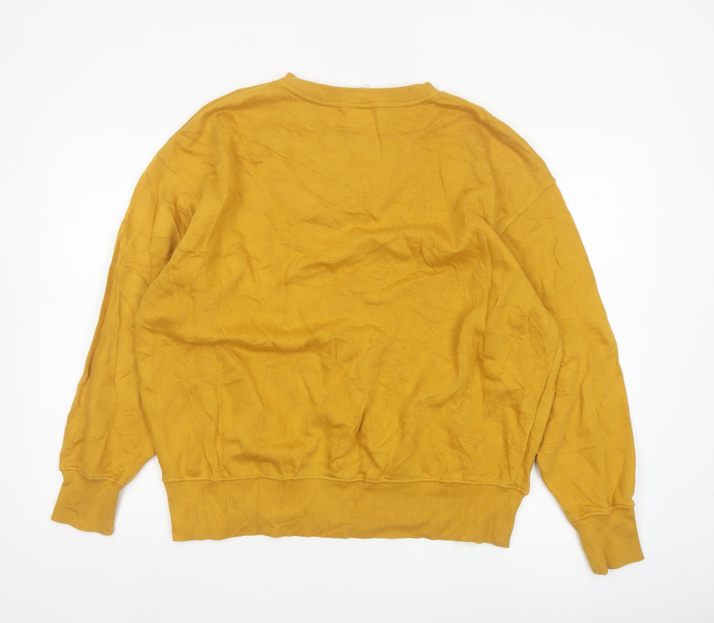 Nike Men's Yellow Pullover Crew Neck Logo Sweatshirt Size S