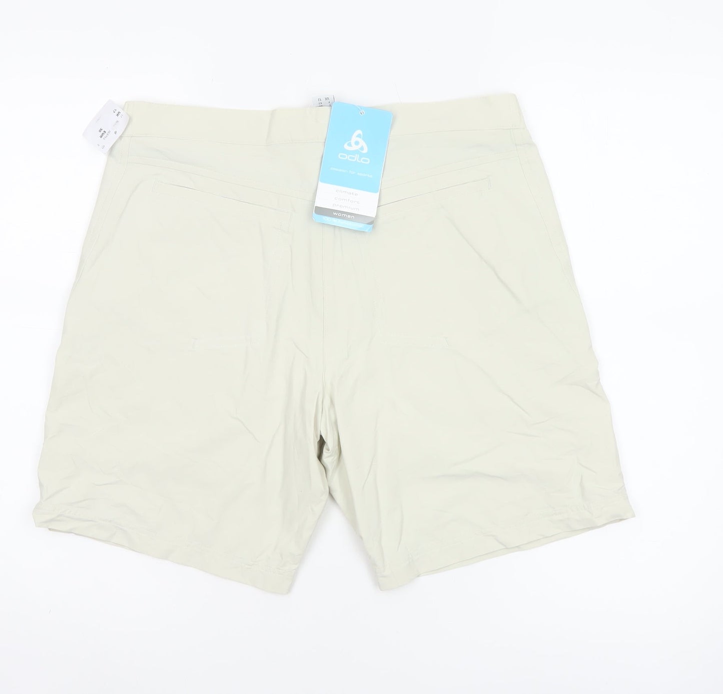 Odlo Women's Beige Chino Softshell Shorts UK 12 - Lightweight Stretch