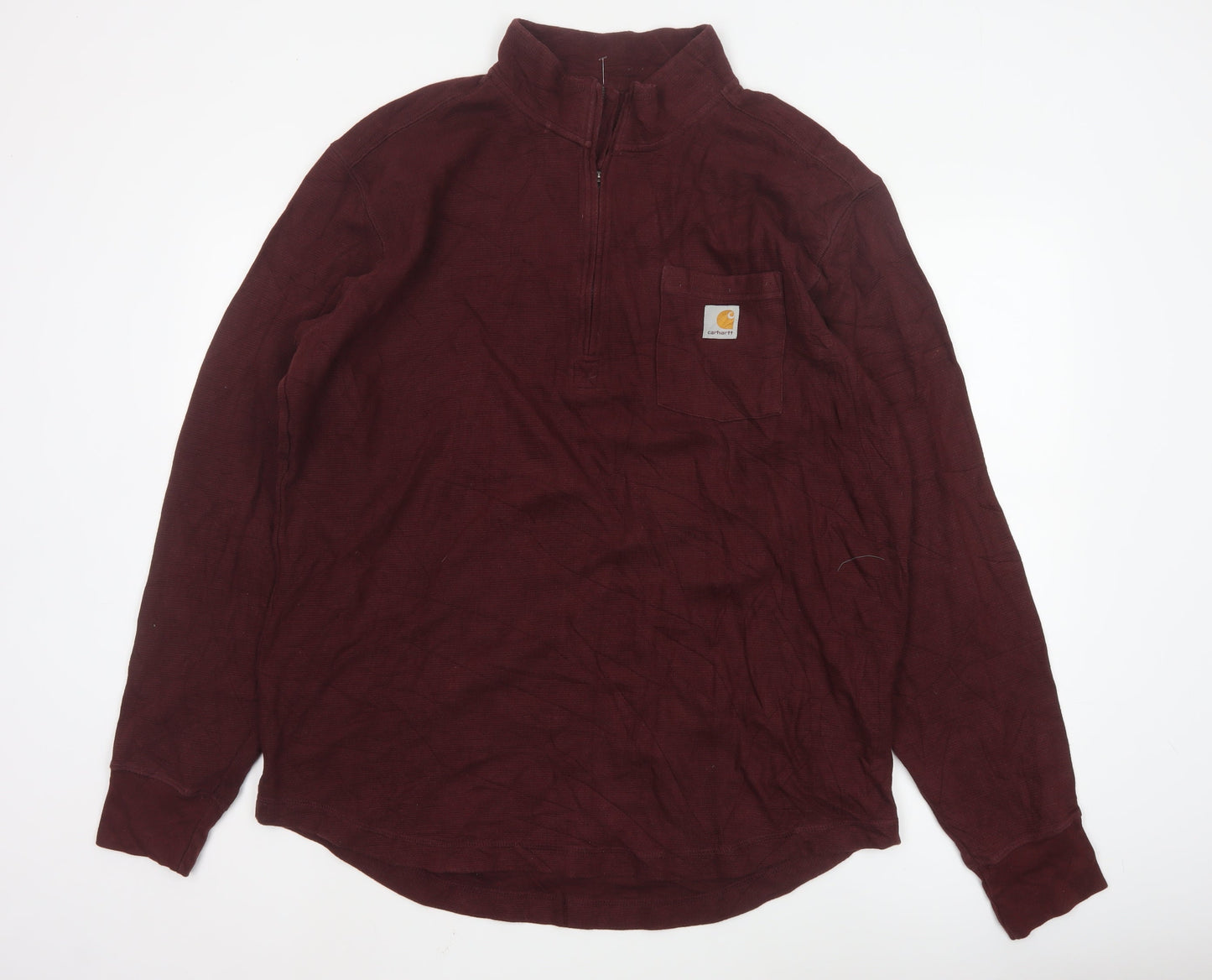 Carhartt Men's Red XL Relaxed Fit 1/4 Zip Sweatshirt