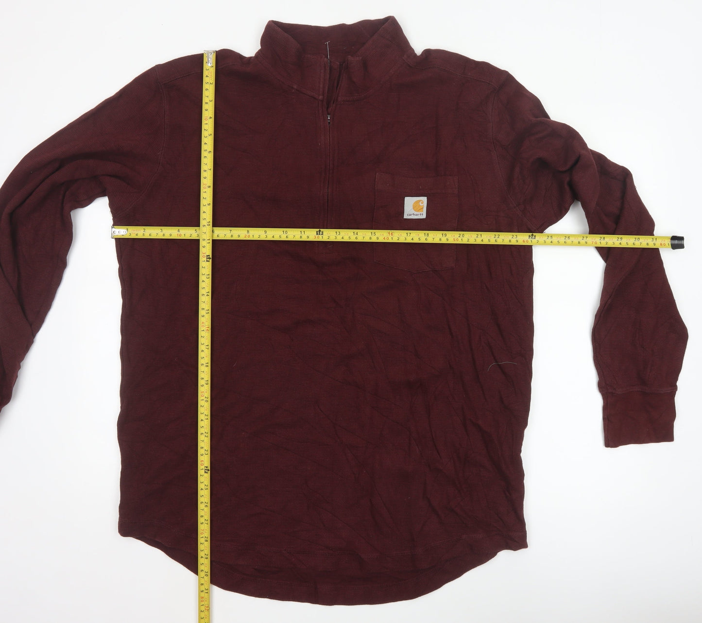 Carhartt Men's Red XL Relaxed Fit 1/4 Zip Sweatshirt