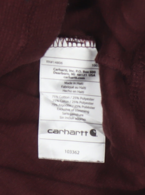 Carhartt Men's Red XL Relaxed Fit 1/4 Zip Sweatshirt