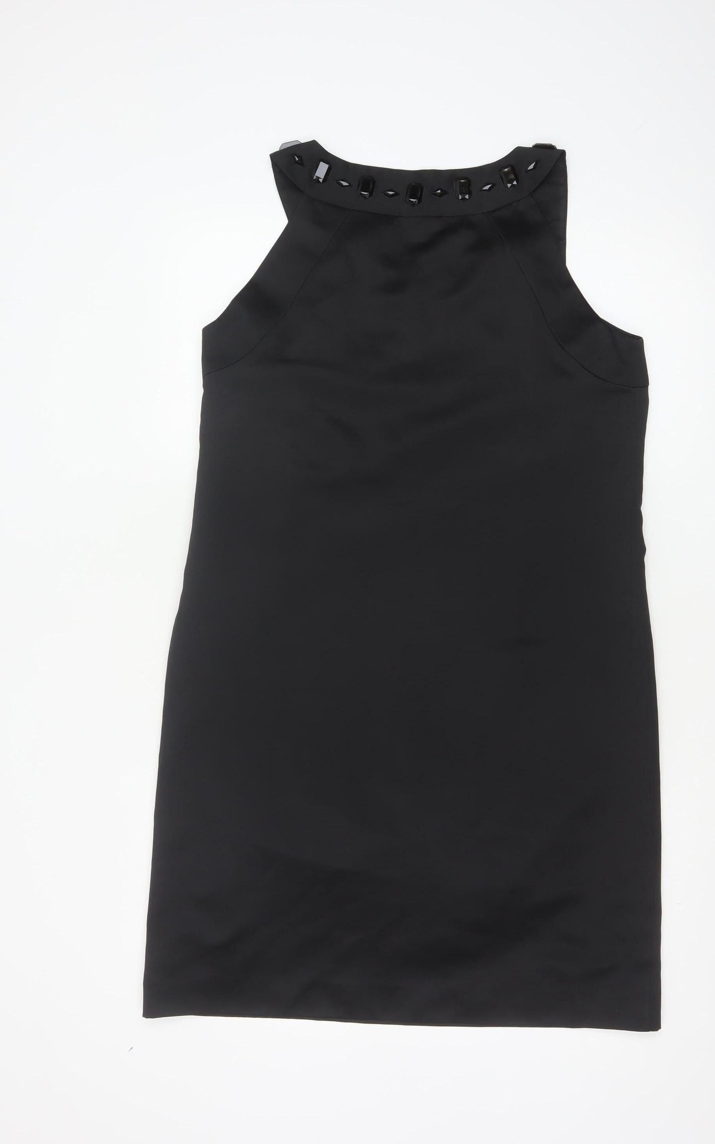 Mexx Women's Black Size 12 Beaded Sheath Knee Length Dress