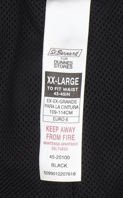 St. Bernard Men’s Black 2XL Sweatpants with Elastic Waist