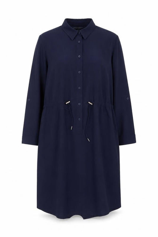 French Connection Women’s Navy Blue Collared Shirt Dress Size 6
