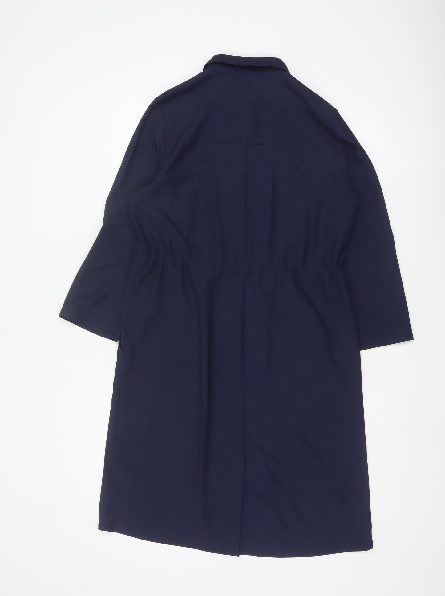 French Connection Women’s Navy Blue Collared Shirt Dress Size 6