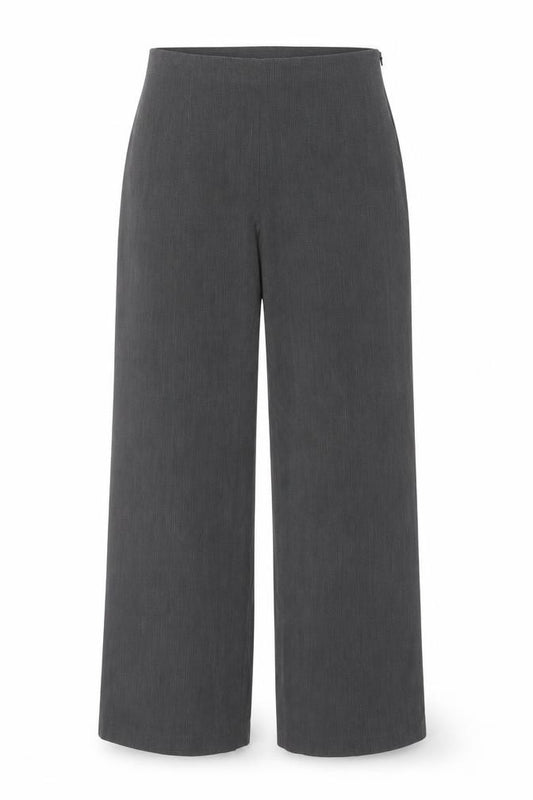 Next Women Grey Wide-Leg Dress Trousers Size 12 Regular
