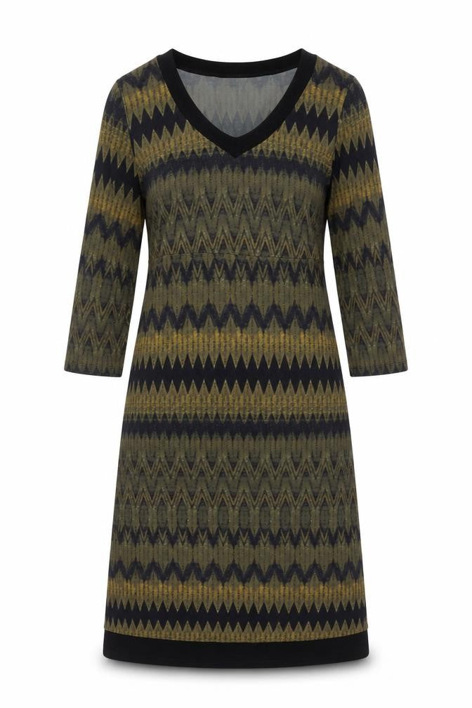 Yest Women’s Multicoloured Chevron Knit Shift Dress Size 12