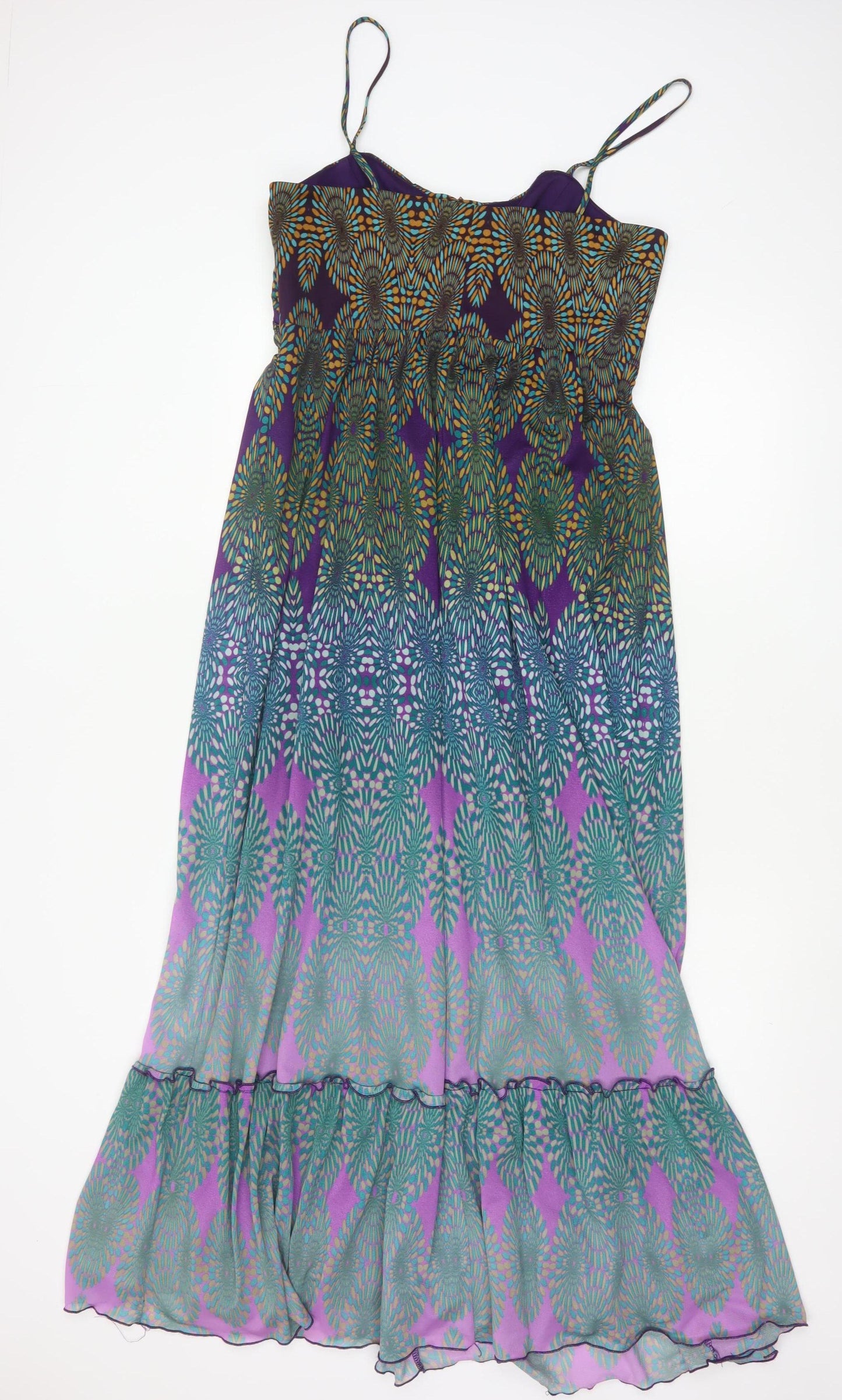 Wallis Women's Multicoloured Size 12 Maxi Dress Sleeveless Bohemian Long