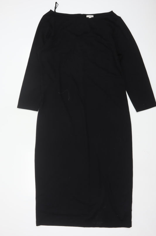 Gap Women’s Black XL Bodycon Knit Knee Length Dress